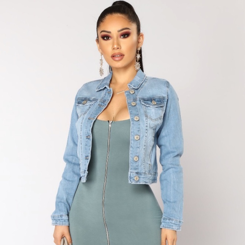 Fashion Nova Light Blue Jean Jacket
